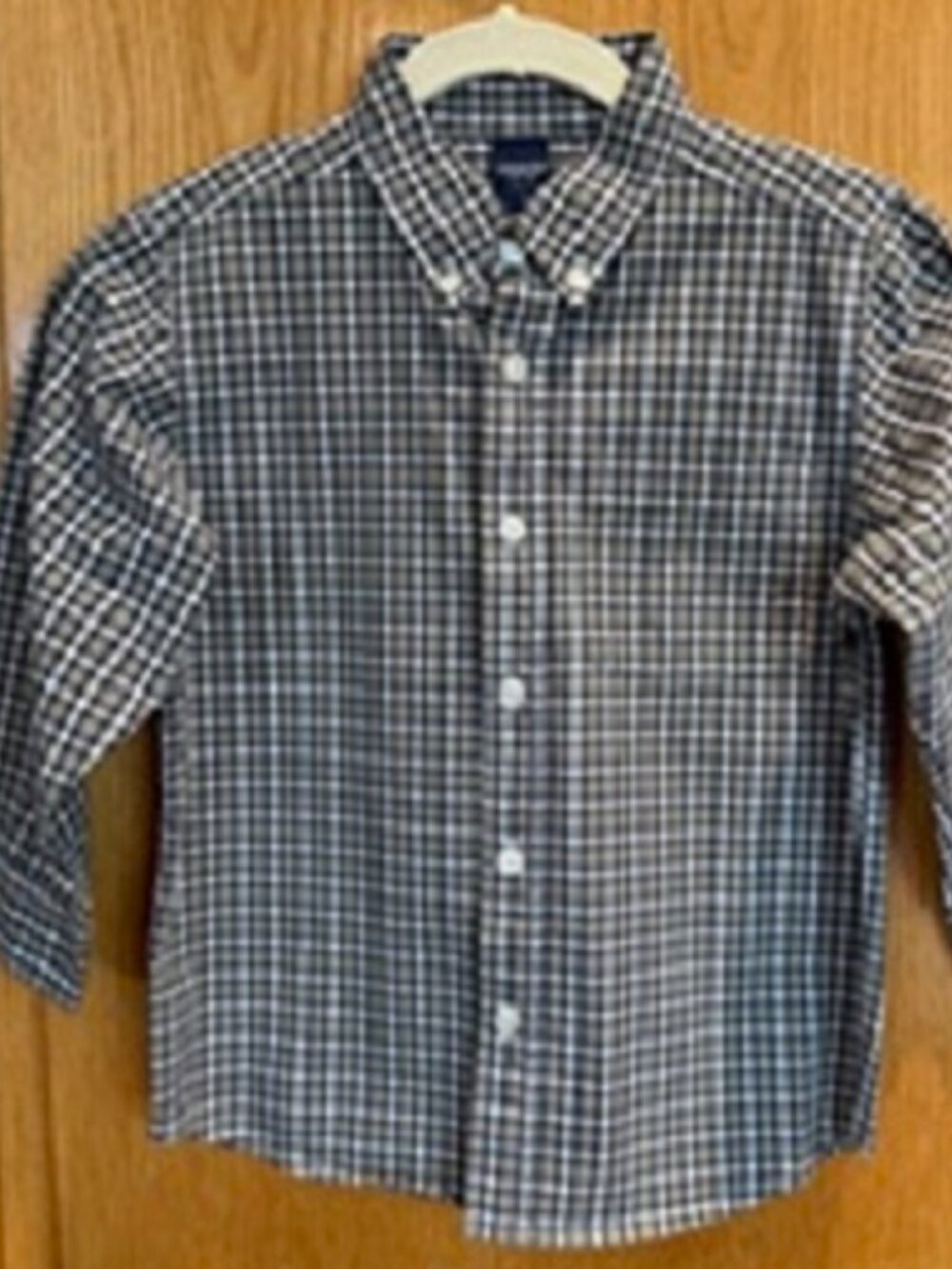 Boys OshKosh Cotton Plaid Button-front Long-Sleeve Woven Shirt Top Sz:7